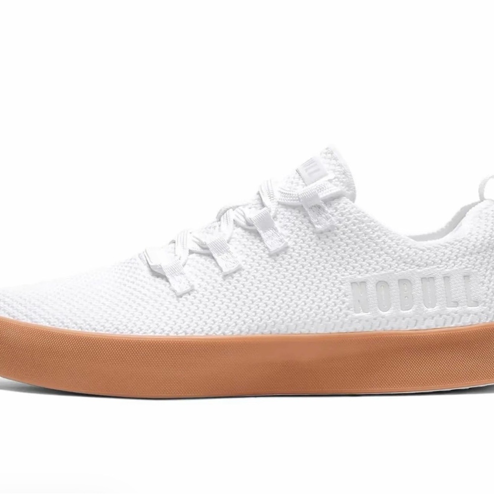 NOBULL White Trainers with Brown Sole